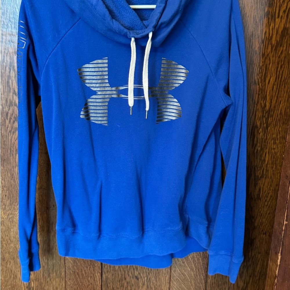 Under Armour Blue Hoodie with Black Logo
